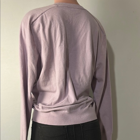 Ann Taylor Long Sleeve Purple Lightweight Top sweater V-Neck Size XL - Picture 7 of 11